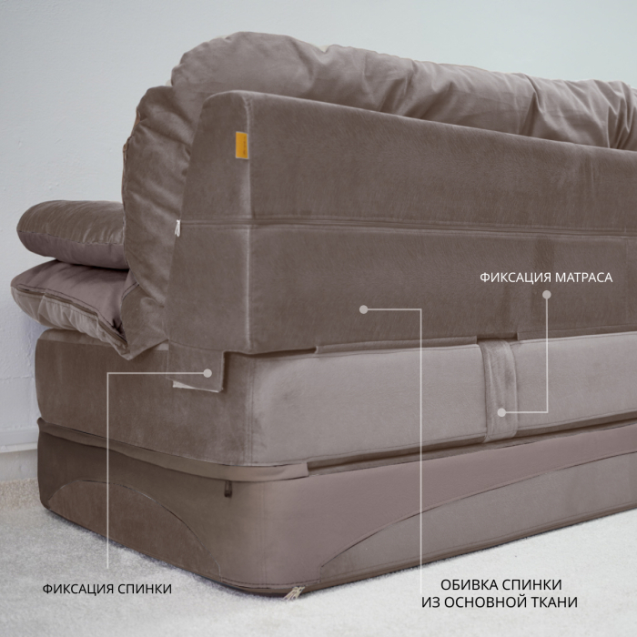 Бескаркасные диваны, Бескаркасный диван-кровать Клиффорд Макси 1950*1900 мм велюр