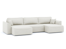 Диваны угловые в гостиную, Диван-кровать П-образный Рафаэль еврокнижка НПБ, велюр