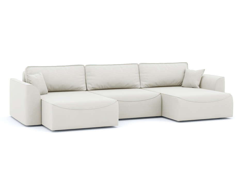 Диваны угловые в гостиную, Диван-кровать П-образный Рафаэль еврокнижка НПБ, велюр