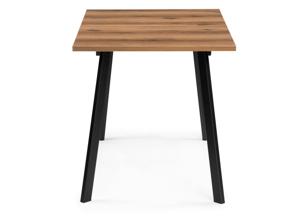 Обеденные столы, Стол деревянный Колон Лофт 120 25 мм (дуб делано темный / матовый черный)