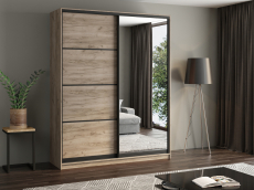 Шкафы-купе, Шкаф купе 2-х дверный АЙСБЕРГ ЛОФТ 180 +зеркало