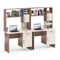 Детские столы, Два стола письменных с надстройкой МД 1-09Н