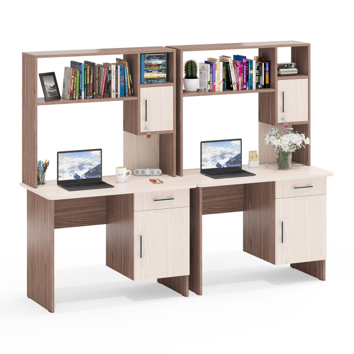 Детские столы, Два стола письменных с надстройкой МД 1-09Н