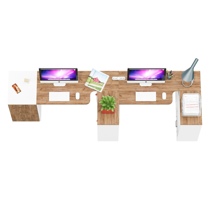 Домашние кабинеты, Место для учёбы двоих детей с тумбой Лидер-8 МД 3.16.