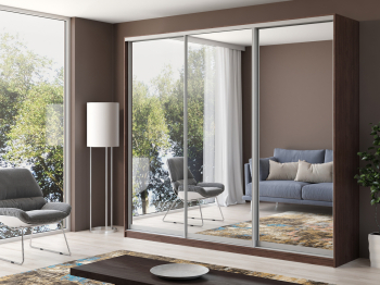 Шкаф купе 3-х дверный Айсберг 250 зеркало