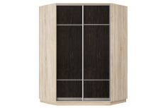 Угловые шкафы, Шкаф-купе Премьер Лайт 71 угловой (08;08) двухдверный