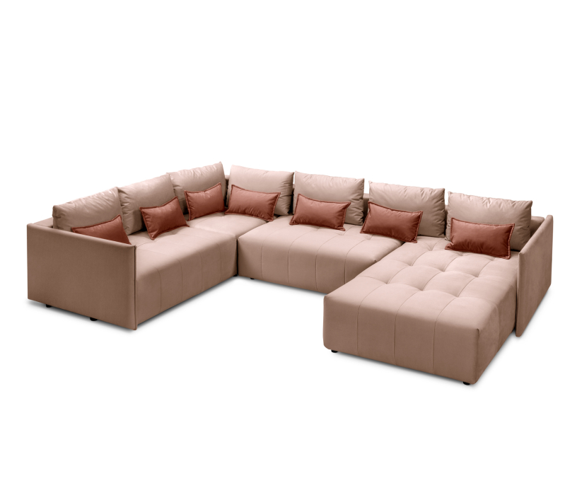 Диваны угловые в гостиную, Диван еврокнижка Чилетти П-образный