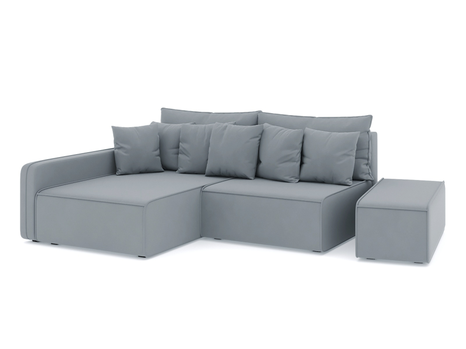 Диваны угловые в гостиную, Диван-кровать угловой Портленд еврокнижка НПБ, велюр