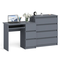 Стол компьютерный с ящиками МС-6 правый с комодом МК800 4 ящика Мори