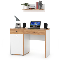 Детские столы, Стол письменный Вуди с навесной полкой