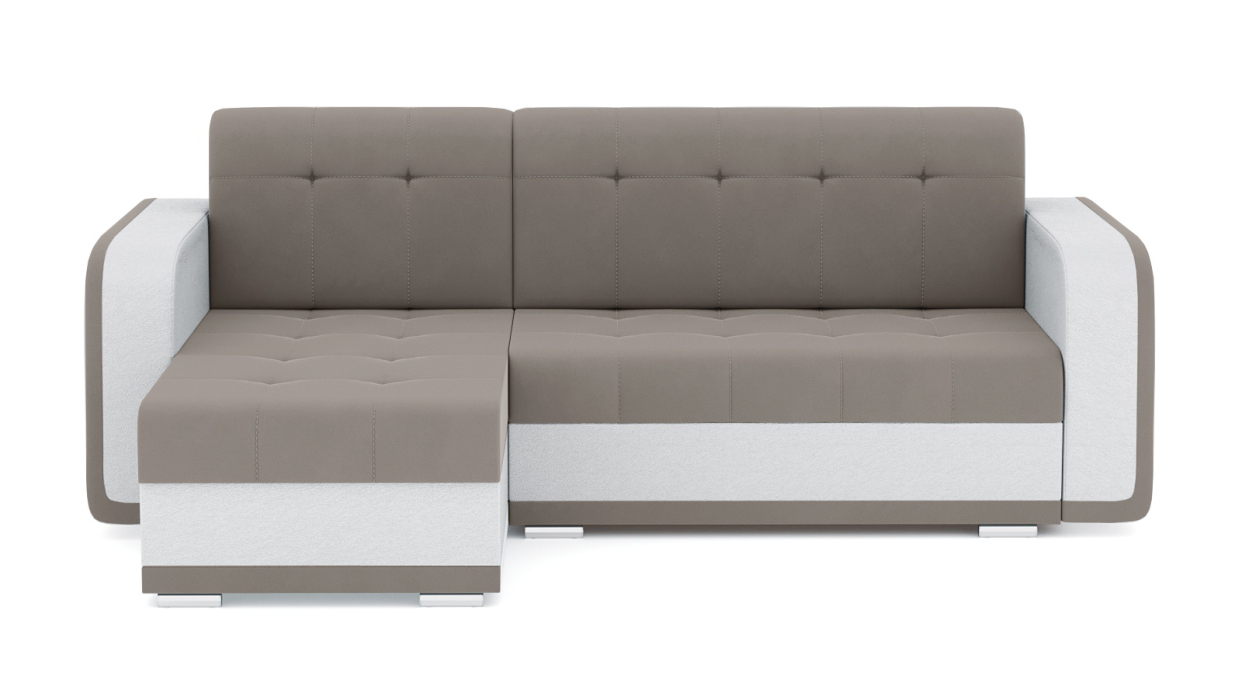 Диваны угловые в гостиную, Диван-кровать угловой Генри еврокнижка, велюр+кож.зам