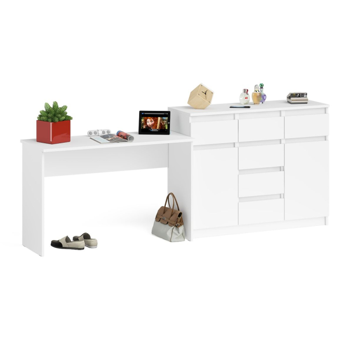 Домашние кабинеты, Письменный стол МСП1200.1 с комодом-тумбой на 1200 Мори