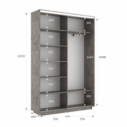 Шкаф-купе Экспресс 2-х дверный Фотопечать Шелк Стекла 140х45х240