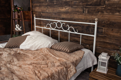 Кованая кровать Сандра1.4 с двумя спинками