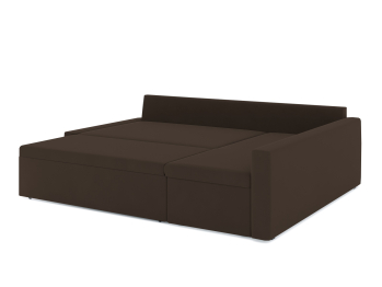 Диван-кровать угловой Фрихетен дельфин, велюр