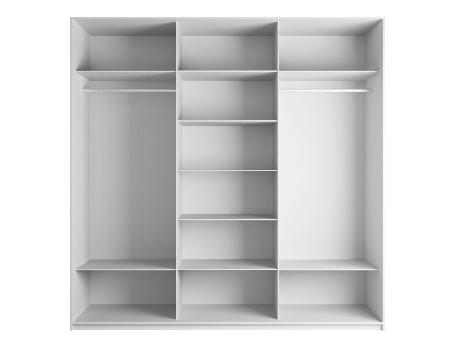 Шкафы-купе 3-х дверные, Шкаф-купе Эста 3-х дверный ДСП/Стекла пудра/Доводчик 300х66х240