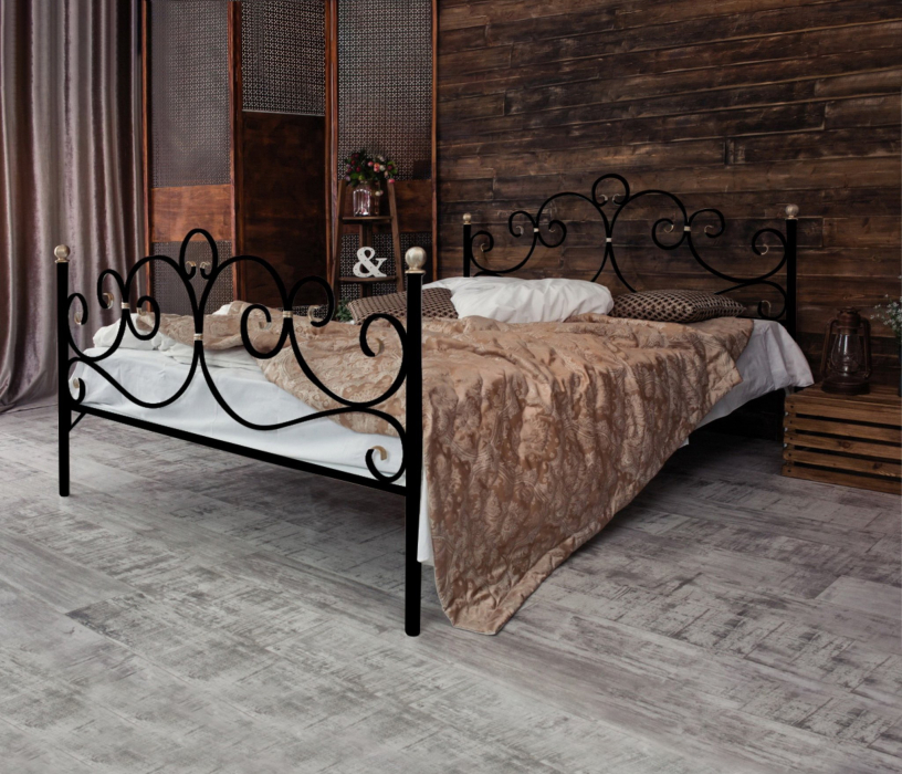 Кованые кровати, Кованая кровать Флоренция 1.4 с двумя спинками