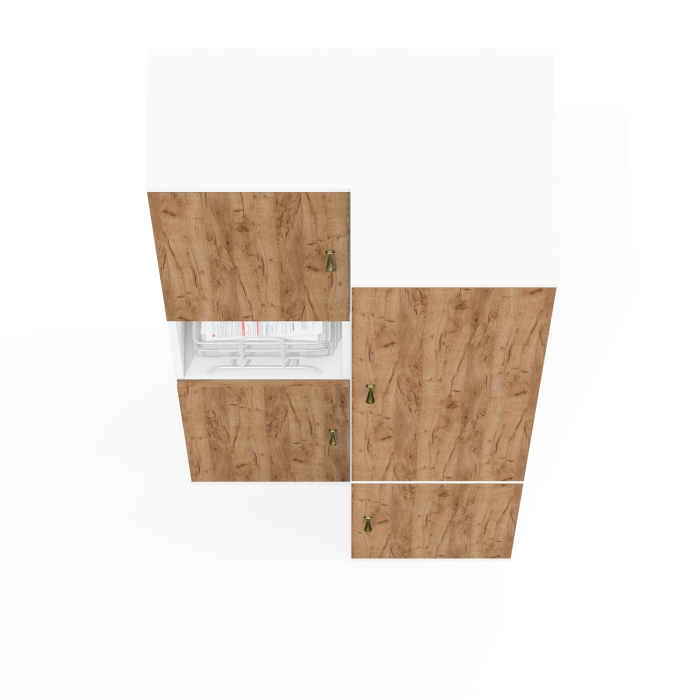 Шкафы пеналы, Глубокий пенал для одежды и пенал с нишей Лидер-8