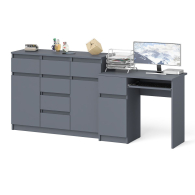 Компьютерные столы, Комод-тумба Мори 1200.4 и левый компьютерный стол МС-1