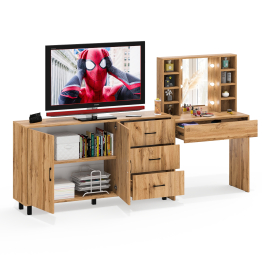 Косметический cтол с подсветкой и ящиком 115 и комод 123-1604