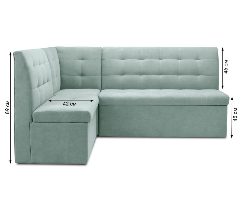 Кухонные уголки, Диван кухонный угловой Омега, микровелюр