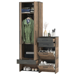 Тумба для обуви высокая и шкаф для одежды для прихожей Трувор