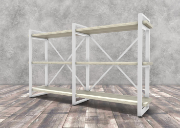 Стеллаж Айсберг Лофт 160х102-3 белый