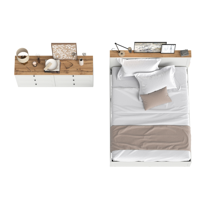 Спальные гарнитуры, Большой вместительный комод Остин 16.240 кровать Остин 1600