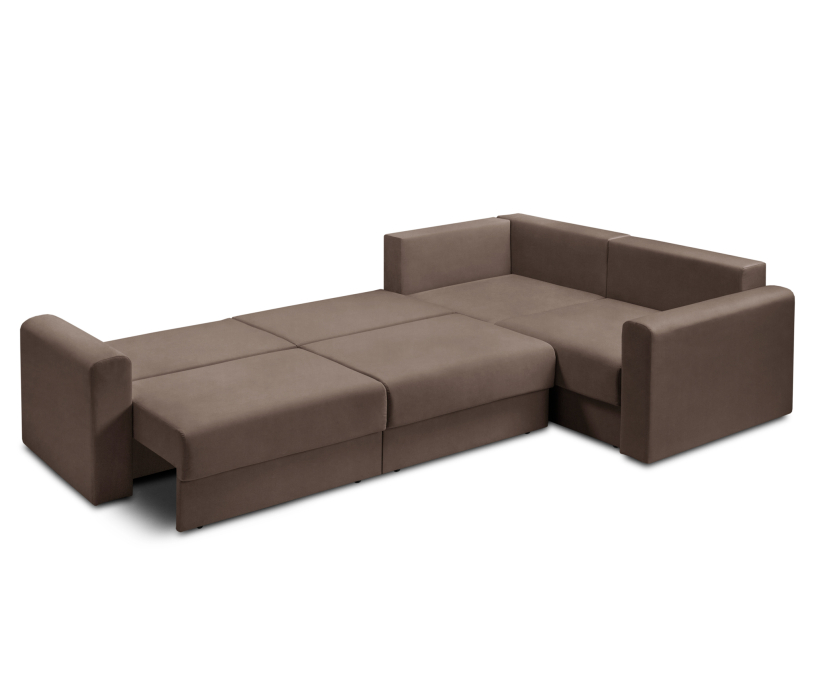 Диваны угловые в гостиную, Диван угловой Мэдисон Лонг со спальным местом, микровелюр