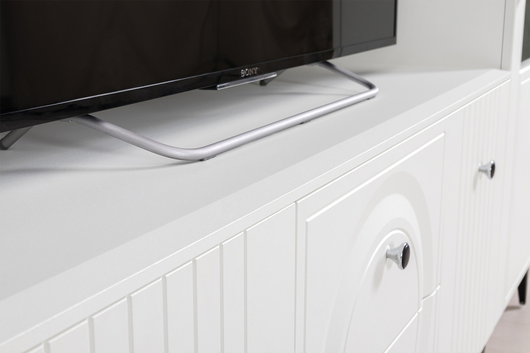 Стенки для гостиной, Сервант для гостиной четыре дверки и ТВ-тумба с двумя полками Валенсия № 75