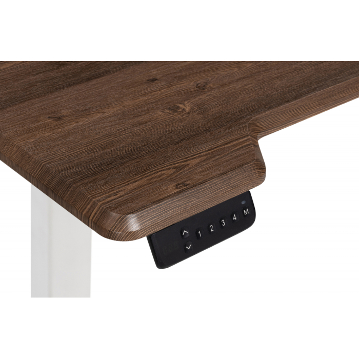 Прямые компьютерные столы, Компьютерный стол Маркос с механизмом подъема 140х80х75, белый