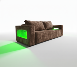 Диван-кровать еврокнижка Лофт Люкс  с подсветкой , 140,плюш