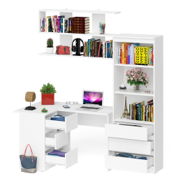 Уголок школьника Мори с угловым столом и полкой и стеллажом