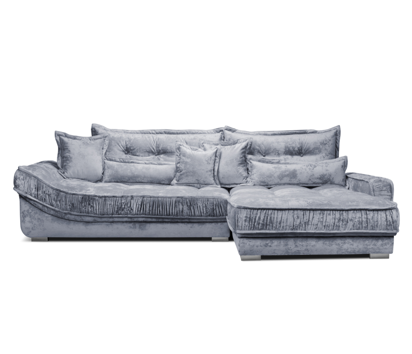 Диваны угловые в гостиную, Диван мягкий угловой Бруно, велюр