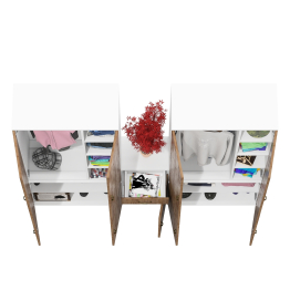 Набор шкафов Лидер-8 с тумбочкой комплектация № 36