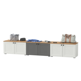 Три тумбы с двумя распашными дверками Остин