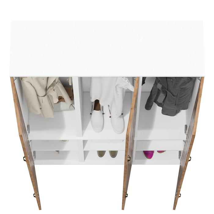 Для одежды, Три узких пенала для белья и верхней одежды Лидер-8 МД 21Б