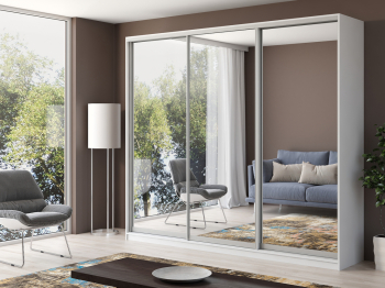 Шкаф купе 3-х дверный Айсберг 250 зеркало