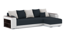 Диваны угловые в гостиную, Диван-кровать угловой Дубай еврокнижка, велюр +кож.зам