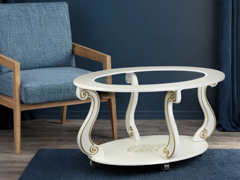 Стол журнальный Мебелик Овация (С) на колесах