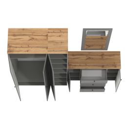 Набор мебели в прихожую Остин с зеркалом № 38