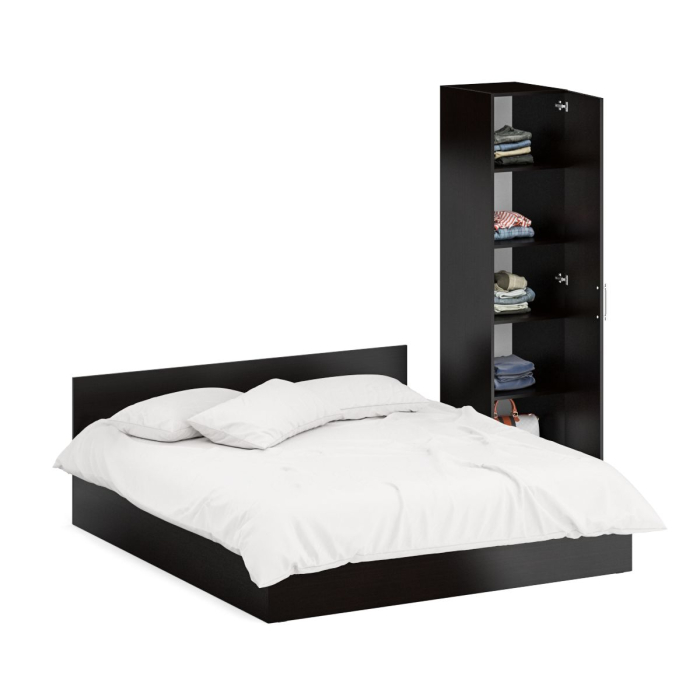 Спальные гарнитуры, Кровать двуспальная 1800 с пеналом Стандарт