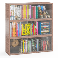 Настенные полки, Три книжные полки КН1 со стеклянными сдвижными дверками