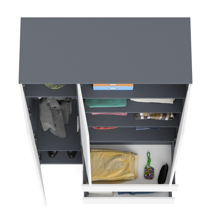 Шкафы распашные, Широкий шкаф-комод Мори МШ1200.1