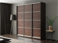 Шкафы-купе, Шкаф-купе Айсберг 220 ВЕНГЕ (шамони темный/глухой)