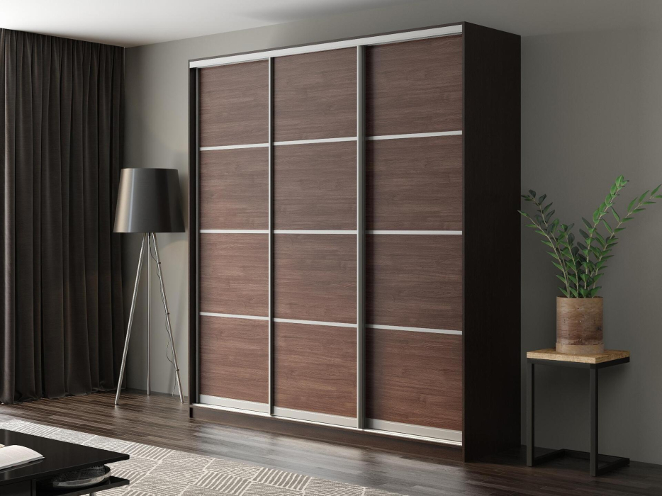 Шкафы-купе, Шкаф-купе Айсберг 220 ВЕНГЕ (шамони темный/глухой)