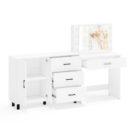 Столик туалетный с подсветкой СТ-4 и комод-тумба с ящиками 123-1204