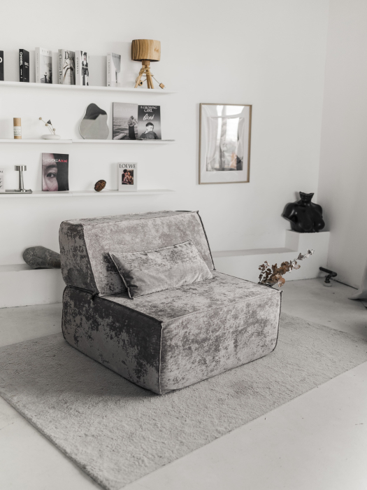 Кресло для отдыха, Бескаркасное кресло Клайд,плюше