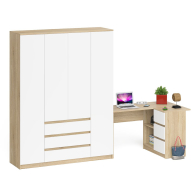 Компьютерные столы, Стол компьютерный угловой с тумбой справа и шкаф 1600 Мори