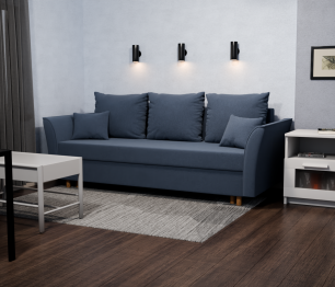 Прямой диван Мелодия,НПБ,еврокнижка,велюр